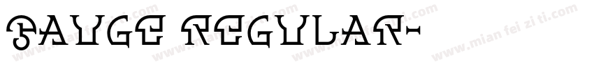 Gauge Regular字体转换